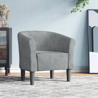 VidaXL Fotel klubowy, ciemnoszary, obity aksamitem