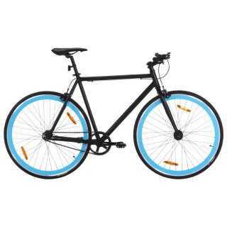 Rower single speed, czarno-niebieski, 700c, 55 cm
