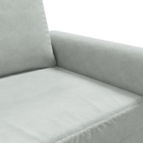  Sofa 3-osobowa, jasnoszara, 180 cm, tapicerowana aksamitem