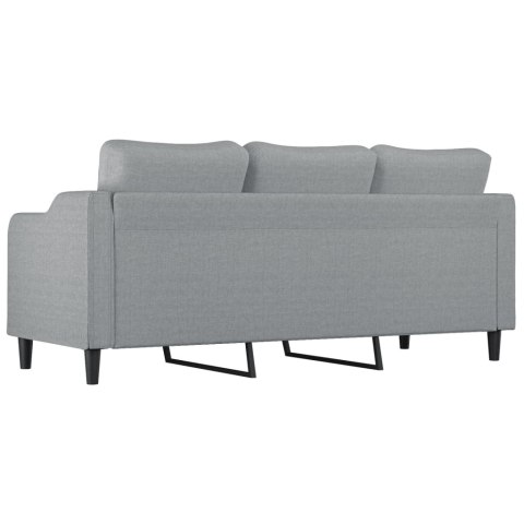  Sofa 3-osobowa, jasnoszara, 180 cm, tapicerowana tkaniną