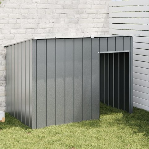 Buda dla psa, z dachem, antracytowa, 153x91x110 cm, stal Buda dla psa, z dachem, antracytowa, 153x91x110 cm, stal