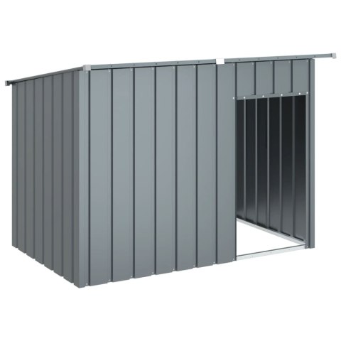 Buda dla psa, z dachem, antracytowa, 153x91x110 cm, stal Buda dla psa, z dachem, antracytowa, 153x91x110 cm, stal