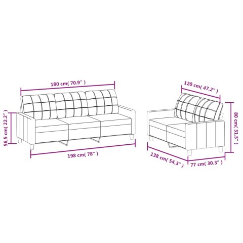  2-osobowa sofa z poduszkami, czarna, sztuczna skóra