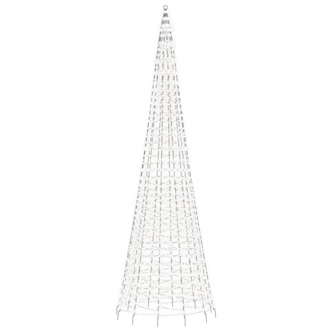  Choinka z lampek, na maszt, 1534 zimne białe LED, 500 cm