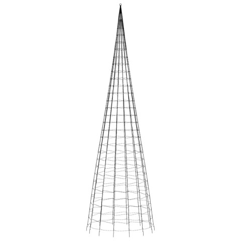  Choinka z lampek, na maszt, 3000 ciepłych białych LED, 800 cm