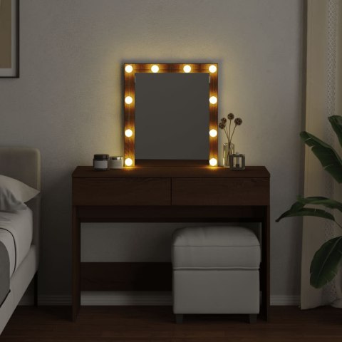 Toaletka z oświetleniem LED, brązowy dąb, 100x40x130 cm Toaletka z oświetleniem LED, brązowy dąb, 100x40x130 cm