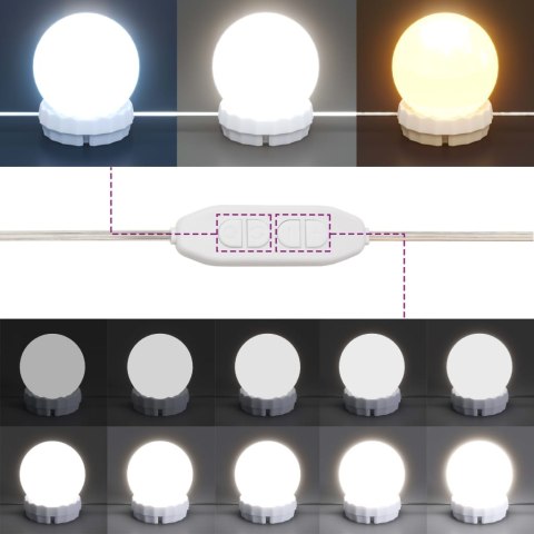 Toaletka z oświetleniem LED, brązowy dąb, 100x40x130 cm Toaletka z oświetleniem LED, brązowy dąb, 100x40x130 cm