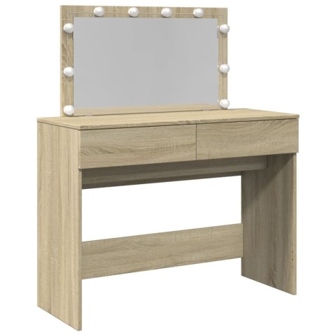 Toaletka z oświetleniem LED, dąb sonoma, 100x40x120 cm Toaletka z oświetleniem LED, dąb sonoma, 100x40x120 cm