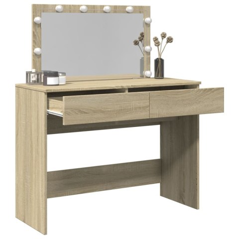 Toaletka z oświetleniem LED, dąb sonoma, 100x40x120 cm Toaletka z oświetleniem LED, dąb sonoma, 100x40x120 cm
