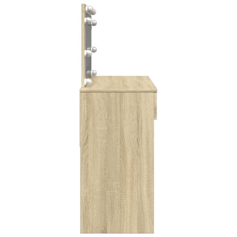 Toaletka z oświetleniem LED, dąb sonoma, 100x40x120 cm Toaletka z oświetleniem LED, dąb sonoma, 100x40x120 cm
