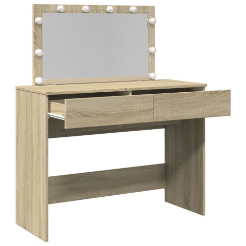 Toaletka z oświetleniem LED, dąb sonoma, 100x40x120 cm Toaletka z oświetleniem LED, dąb sonoma, 100x40x120 cm