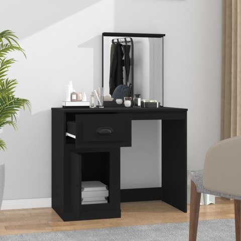 Toaletka z lustrem, czarna, 90x50x132,5 cm Toaletka z lustrem, czarna, 90x50x132,5 cm
