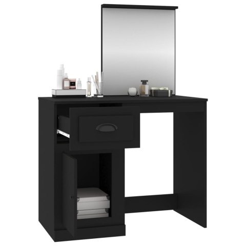 Toaletka z lustrem, czarna, 90x50x132,5 cm Toaletka z lustrem, czarna, 90x50x132,5 cm