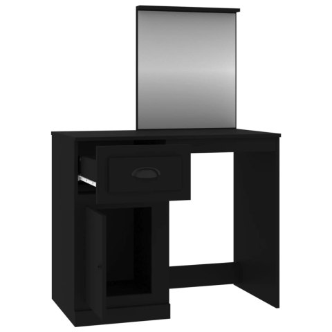 Toaletka z lustrem, czarna, 90x50x132,5 cm Toaletka z lustrem, czarna, 90x50x132,5 cm