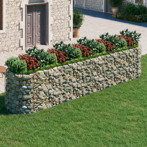 Podwyższona donica gabionowa galwanizowane żelazo 500x100x100cm Podwyższona donica gabionowa galwanizowane żelazo 500x100x100cm