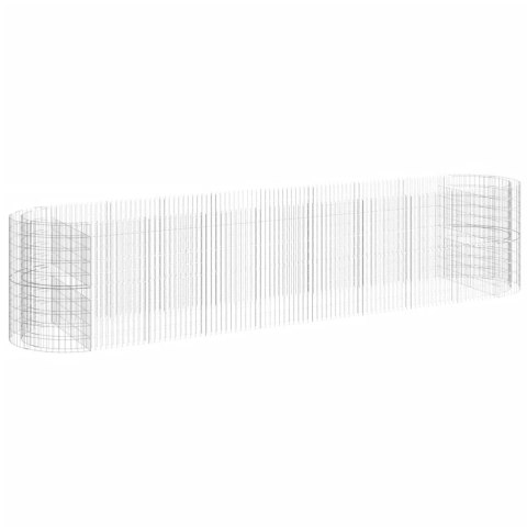 Podwyższona donica gabionowa galwanizowane żelazo 500x100x100cm Podwyższona donica gabionowa galwanizowane żelazo 500x100x100cm