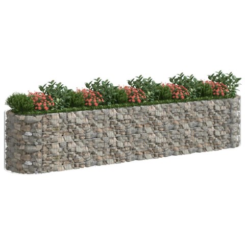 Podwyższona donica gabionowa galwanizowane żelazo 500x100x100cm Podwyższona donica gabionowa galwanizowane żelazo 500x100x100cm