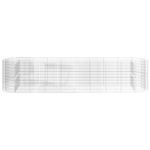 Podwyższona donica gabionowa galwanizowane żelazo 500x100x100cm Podwyższona donica gabionowa galwanizowane żelazo 500x100x100cm