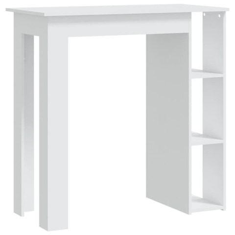 Stolik barowy z półkami, biały, 102x50x103,5 cm Stolik barowy z półkami, biały, 102x50x103,5 cm