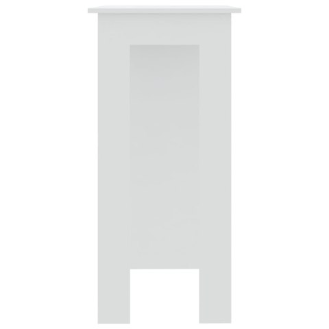 Stolik barowy z półkami, biały, 102x50x103,5 cm Stolik barowy z półkami, biały, 102x50x103,5 cm