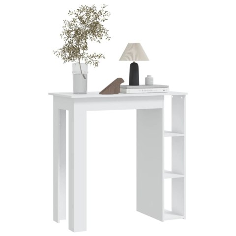 Stolik barowy z półkami, biały, 102x50x103,5 cm Stolik barowy z półkami, biały, 102x50x103,5 cm