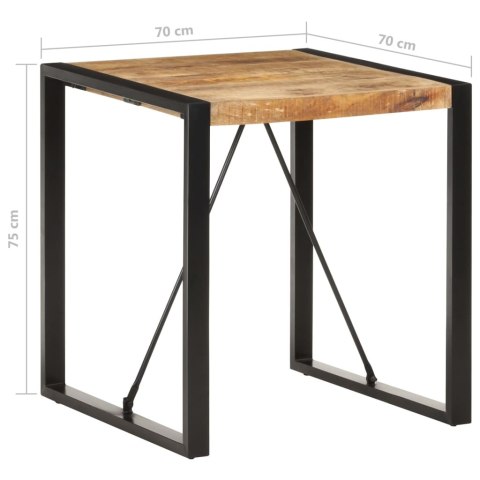 Stolik jadalniany, 70x70x75 cm, lite, surowe drewno mango Stolik jadalniany, 70x70x75 cm, lite, surowe drewno mango