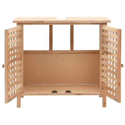  Szafka pod umywalkę z drewna orzecha włoskiego, 66 x 29 x 61 cm