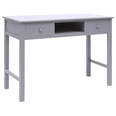 Biurko, szare, 108x45x76 cm, lite drewno paulowni Biurko, szare, 108x45x76 cm, lite drewno paulowni