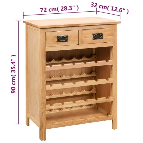 Szafka na wino, 72 x 32 x 90 cm, lite drewno dębowe Szafka na wino, 72 x 32 x 90 cm, lite drewno dębowe