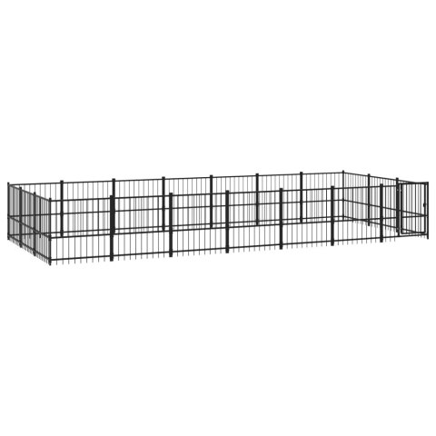 Kojec zewnętrzny dla psa, stalowy, 19,76 m² Kojec zewnętrzny dla psa, stalowy, 19,76 m²