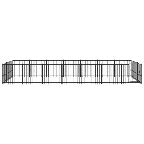 Kojec zewnętrzny dla psa, stalowy, 19,76 m² Kojec zewnętrzny dla psa, stalowy, 19,76 m²