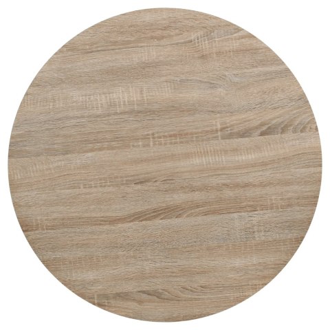 Stolik bistro z MDF, stalowa podstawa, 80x75 cm, kolor dębu Stolik bistro z MDF, stalowa podstawa, 80x75 cm, kolor dębu