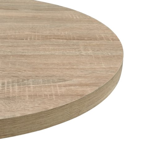 Stolik bistro z MDF, stalowa podstawa, 80x75 cm, kolor dębu Stolik bistro z MDF, stalowa podstawa, 80x75 cm, kolor dębu