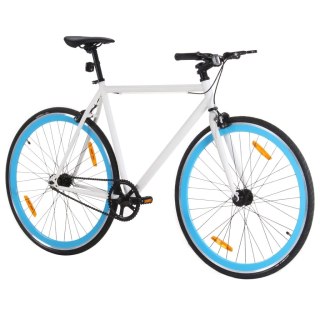  Rower single speed, biało-niebieski, 700c, 59 cm