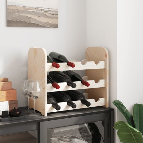 Stojak na wino, 43x25x37 cm, lite drewno sosnowe Stojak na wino, 43x25x37 cm, lite drewno sosnowe