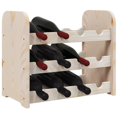 Stojak na wino, 43x25x37 cm, lite drewno sosnowe Stojak na wino, 43x25x37 cm, lite drewno sosnowe