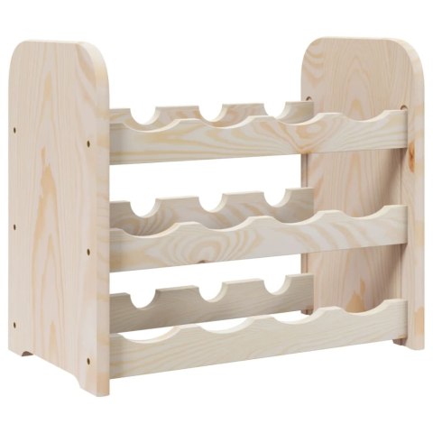 Stojak na wino, 43x25x37 cm, lite drewno sosnowe Stojak na wino, 43x25x37 cm, lite drewno sosnowe