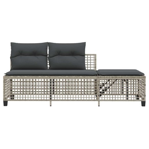 3-cz. narożna sofa ogrodowa z poduszkami, jasnoszara 3-cz. narożna sofa ogrodowa z poduszkami, jasnoszara