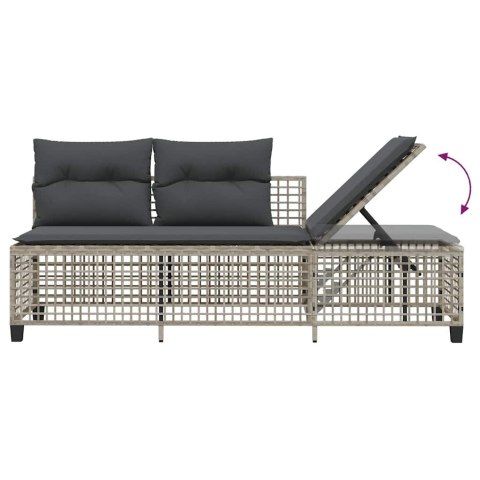3-cz. narożna sofa ogrodowa z poduszkami, jasnoszara 3-cz. narożna sofa ogrodowa z poduszkami, jasnoszara