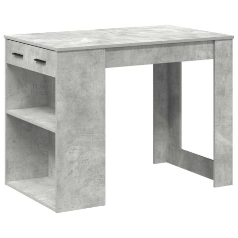 Biurko z szufladą i półką, szarość betonu, 102x62x77,5 cm Biurko z szufladą i półką, szarość betonu, 102x62x77,5 cm