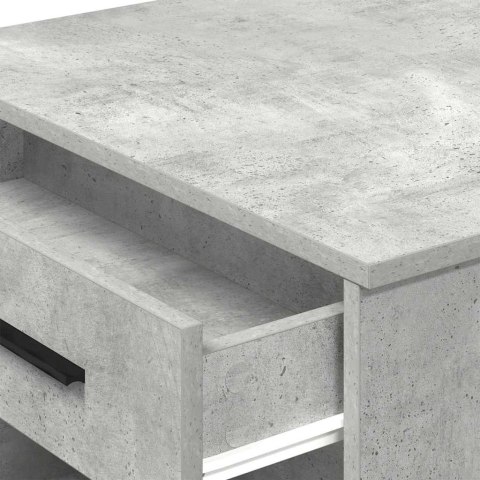 Biurko z szufladą i półką, szarość betonu, 102x62x77,5 cm Biurko z szufladą i półką, szarość betonu, 102x62x77,5 cm