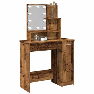  Toaletka z oświetleniem LED, stare drewno, 86,5x35x136 cm