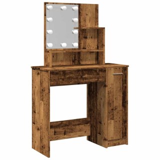  Toaletka z oświetleniem LED, stare drewno, 86,5x35x136 cm
