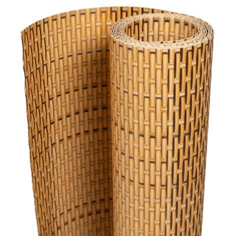 Parawany balkonowe, 10 szt., jasnobrązowe, 255x19 cm, rattan PE Parawany balkonowe, 10 szt., jasnobrązowe, 255x19 cm, rattan PE