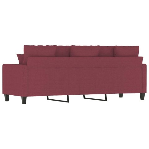  Sofa 3-osobowa, winna czerwień, 180 cm,tapicerowana tkaniną