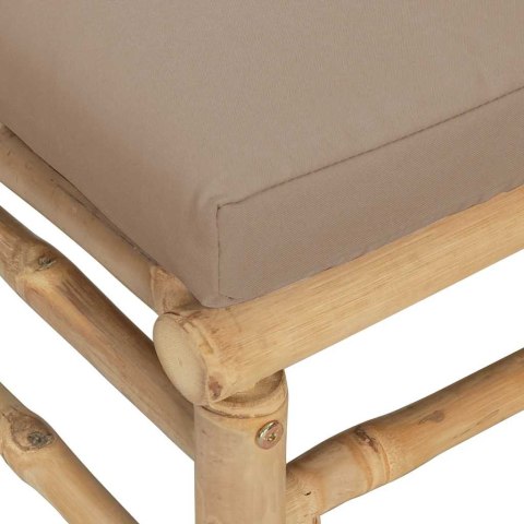 2-cz. zestaw mebli do ogrodu, poduszki w kolorze taupe, bambus 2-cz. zestaw mebli do ogrodu, poduszki w kolorze taupe, bambus