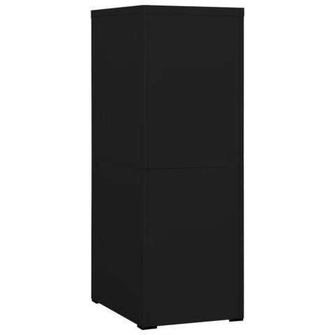 Szafka kartotekowa, czarna, 46x62x133 cm, stalowa Szafka kartotekowa, czarna, 46x62x133 cm, stalowa