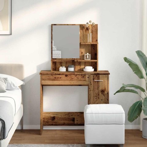 Toaletka z lustrem Stare drewno 86,5x35x136 cm Toaletka z lustrem Stare drewno 86,5x35x136 cm