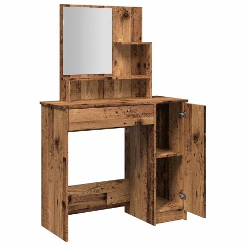 Toaletka z lustrem Stare drewno 86,5x35x136 cm Toaletka z lustrem Stare drewno 86,5x35x136 cm