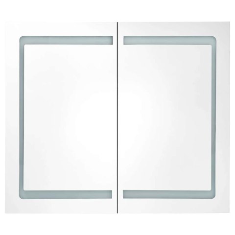 Szafka łazienkowa z lustrem i LED, 80x12,2x68 cm Szafka łazienkowa z lustrem i LED, 80x12,2x68 cm